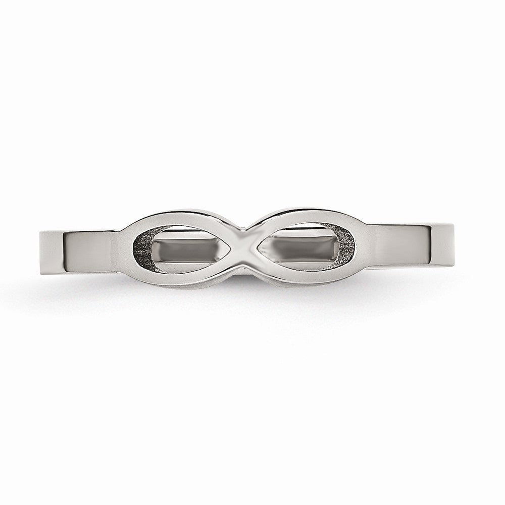 Stainless Steel Polished Infinity Symbol Ring