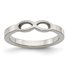 Stainless Steel Polished Infinity Symbol Ring