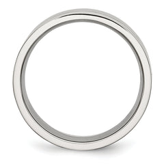 Stainless Steel Polished with Satin Center 8mm Grooved Band