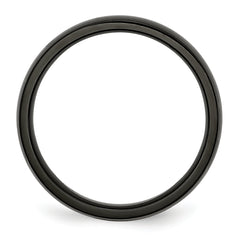 Stainless Steel Polished Black IP-plated 5mm Band