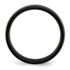 Stainless Steel Polished Black IP-plated 6mm Band