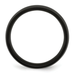 Stainless Steel Polished Black IP-plated 7mm Band