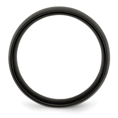 Stainless Steel Polished Black IP-plated 8mm Band