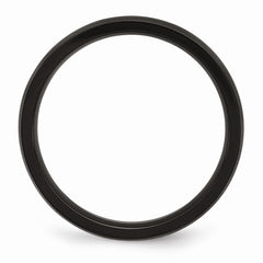 Stainless Steel 4mm Black IP-plated Brushed Band