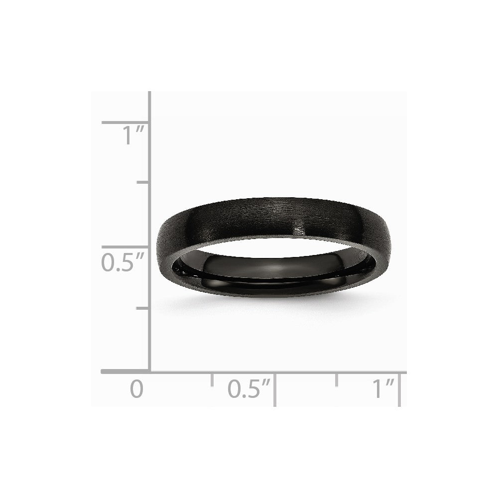 Stainless Steel 4mm Black IP-plated Brushed Band