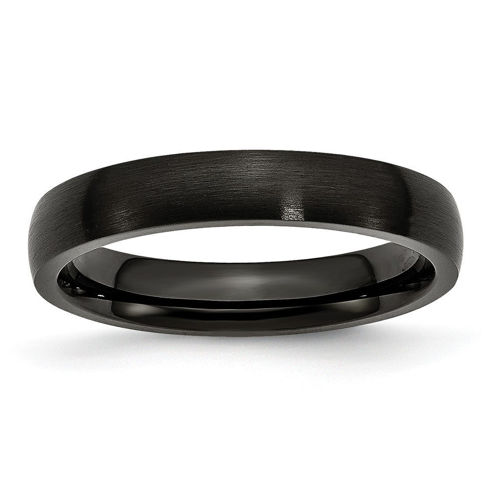 Stainless Steel 4mm Black IP-plated Brushed Band