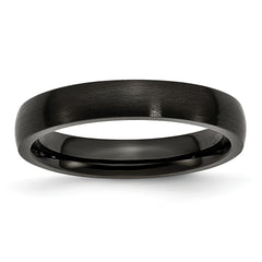 Stainless Steel 4mm Black IP-plated Brushed Band