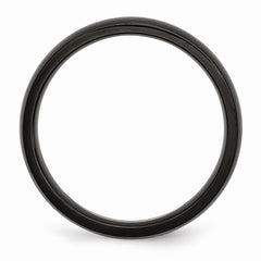 Stainless Steel 5mm Black IP-plated Brushed Band