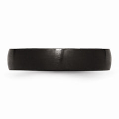 Stainless Steel 5mm Black IP-plated Brushed Band