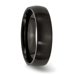 Stainless Steel Brushed Black IP-plated 6mm Band