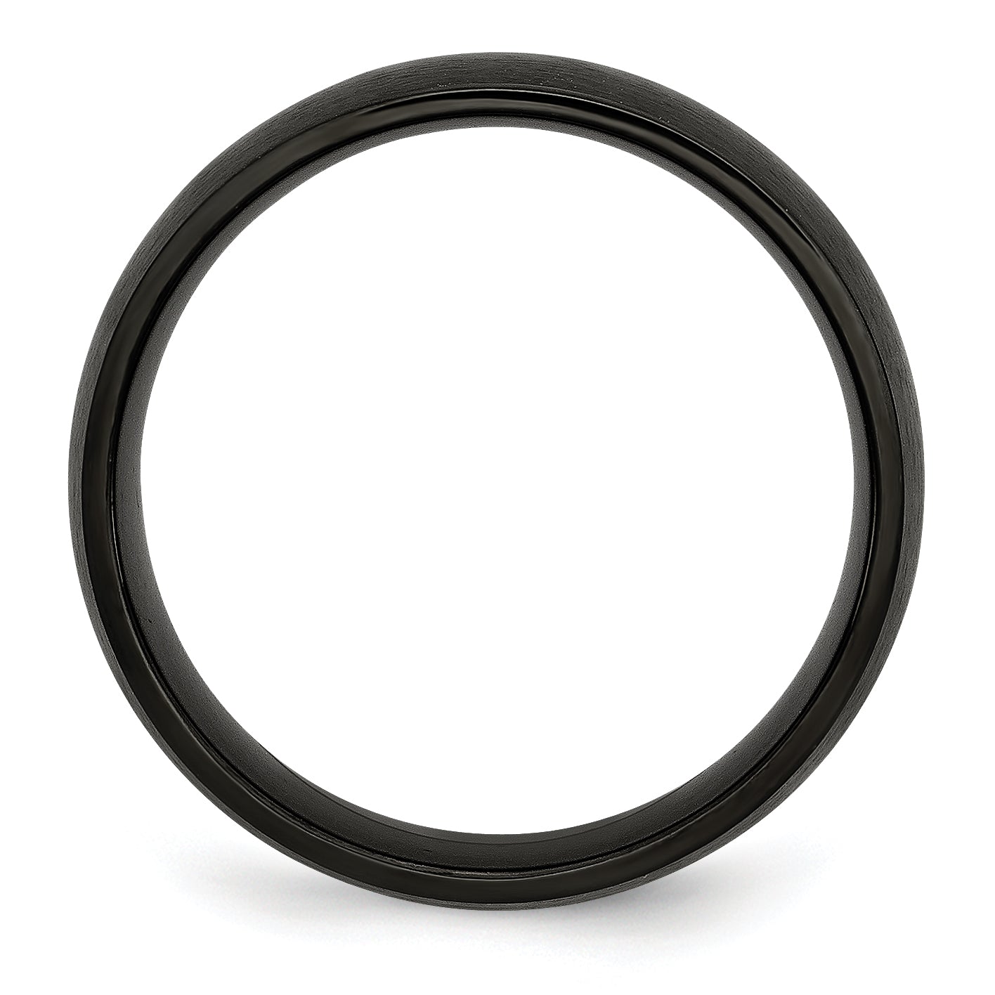 Stainless Steel Brushed Black IP-plated 7mm Band