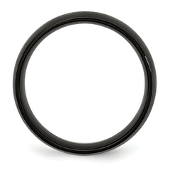 Stainless Steel Brushed Black IP-plated 8mm Band