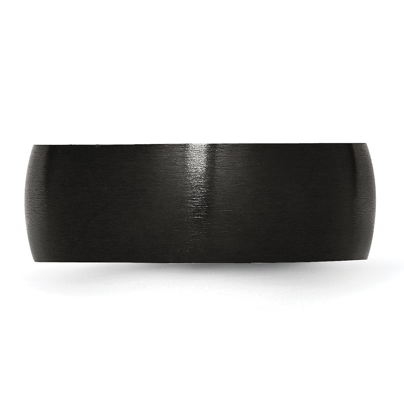 Stainless Steel Brushed Black IP-plated 8mm Band