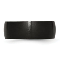 Stainless Steel Brushed Black IP-plated 8mm Band