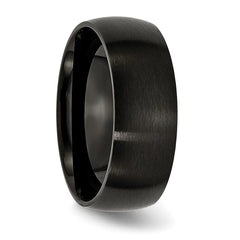 Stainless Steel Brushed Black IP-plated 8mm Band