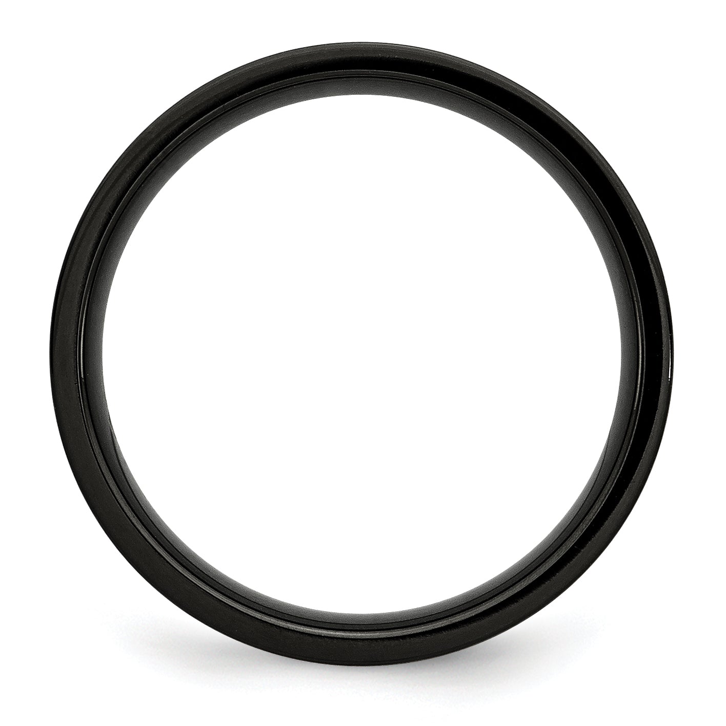 Stainless Steel Brushed Black IP-plated 5mm Flat Band