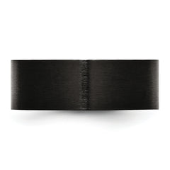 Stainless Steel Brushed Black IP-plated 8mm Flat Band