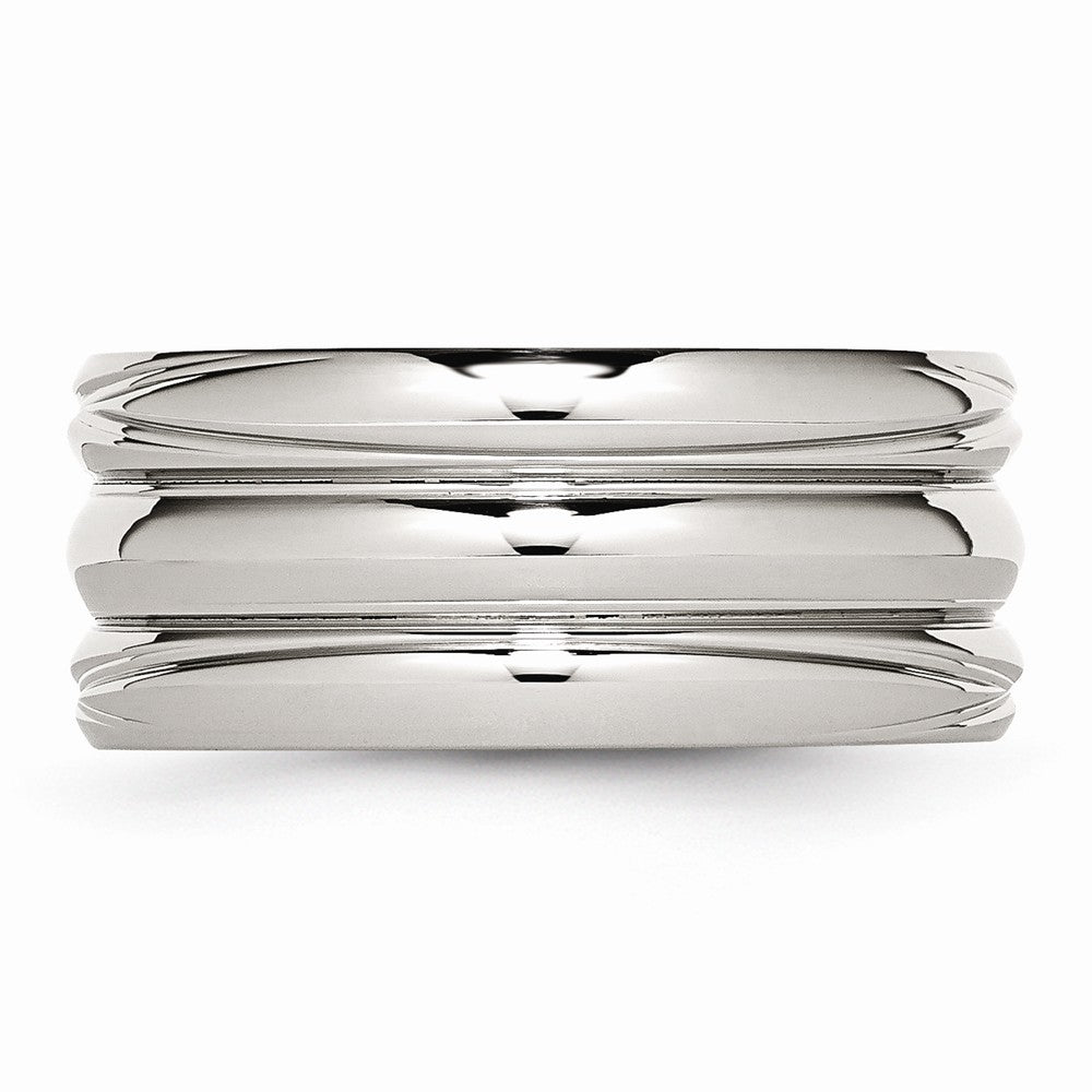 Stainless Steel Polished Grooved Ring