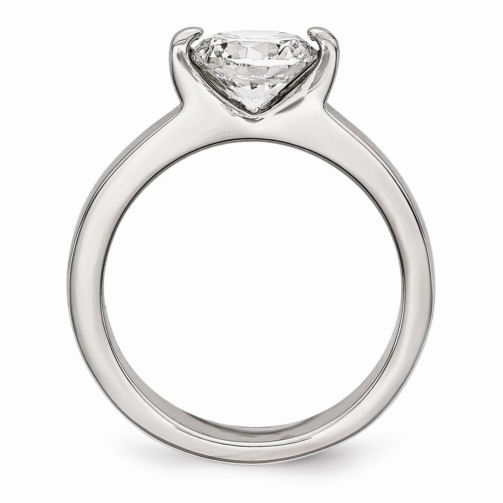 Stainless Steel Polished CZ Ring