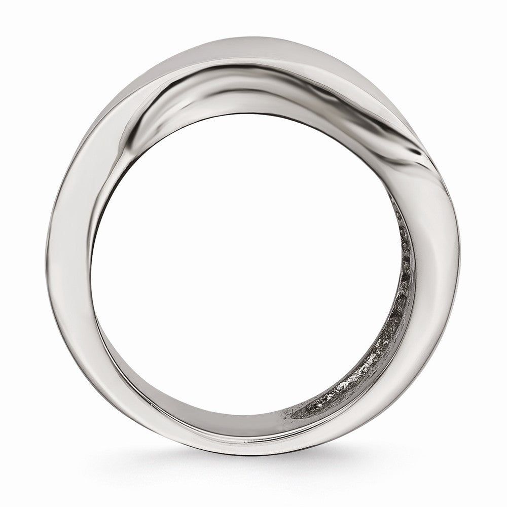 Stainless Steel Polished Wave Ring