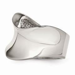 Stainless Steel Polished Wave Ring