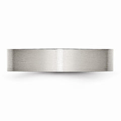 Stainless Steel Flat 5mm Brushed Band