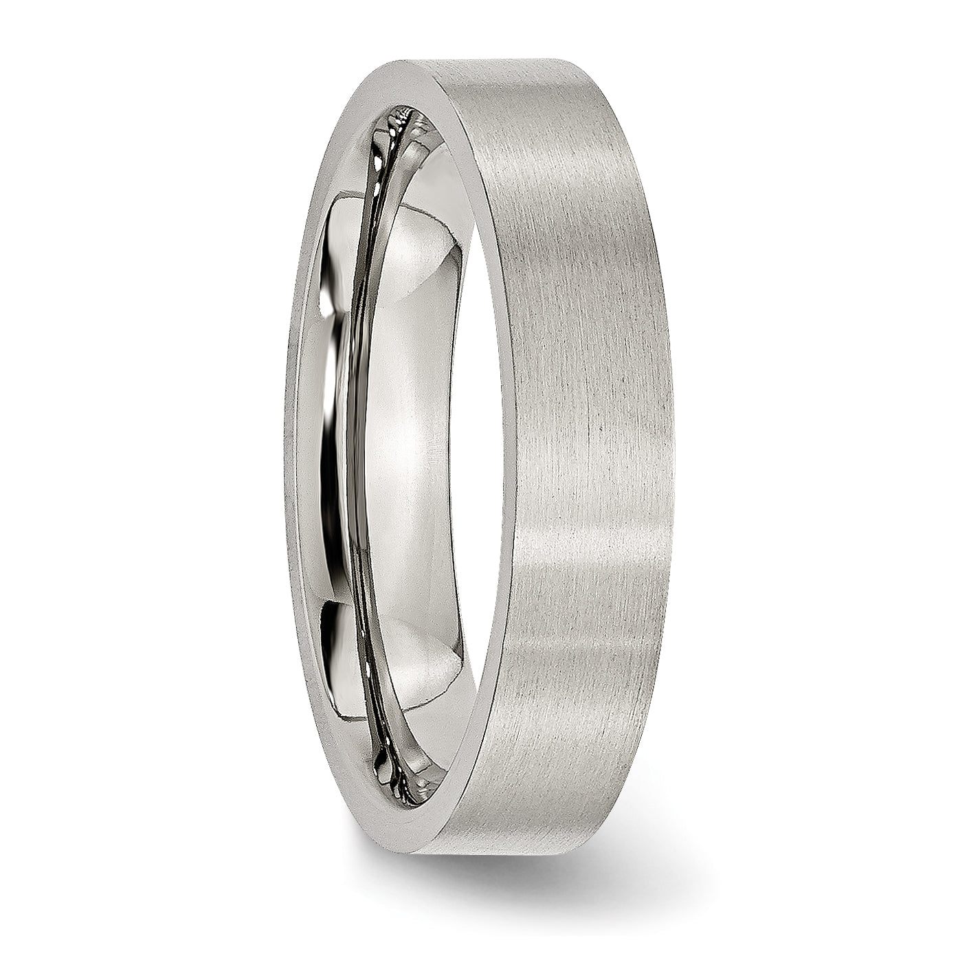 Stainless Steel Brushed 5mm Flat Band