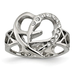 Stainless Steel CZ Ring