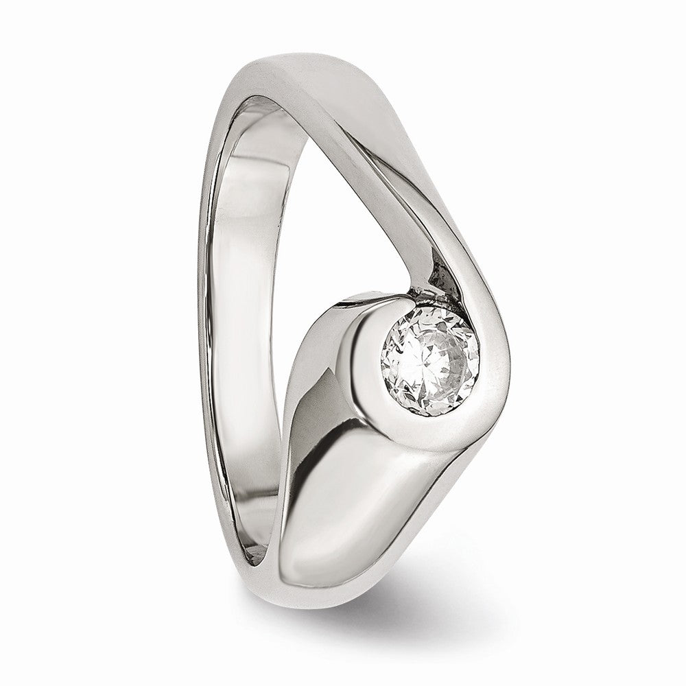 Stainless Steel CZ Ring