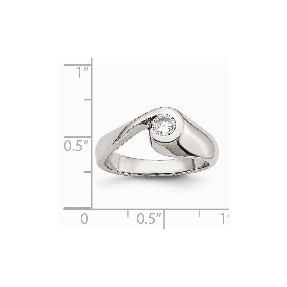 Stainless Steel CZ Ring