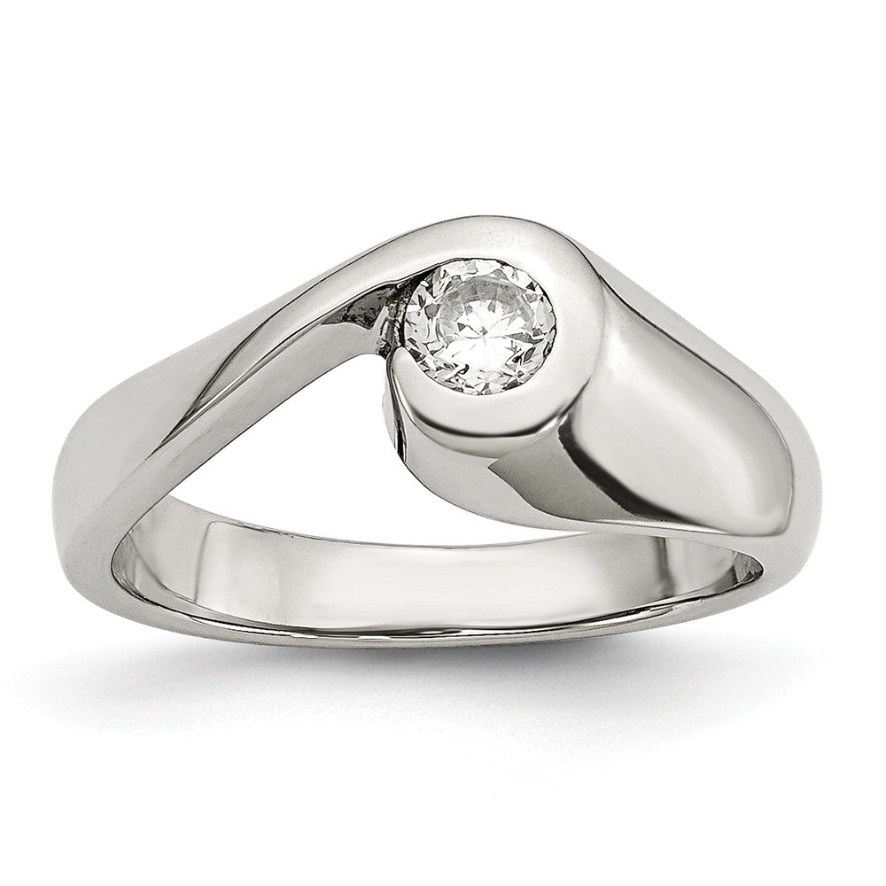 Stainless Steel CZ Ring