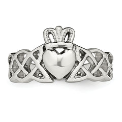 Stainless Steel Polished Claddagh Ring