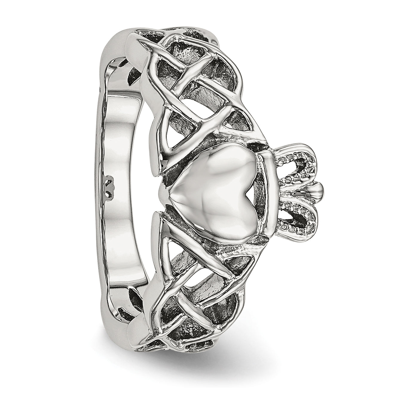 Stainless Steel Polished Claddagh Ring