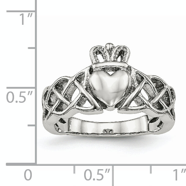 Stainless Steel Polished Claddagh Ring