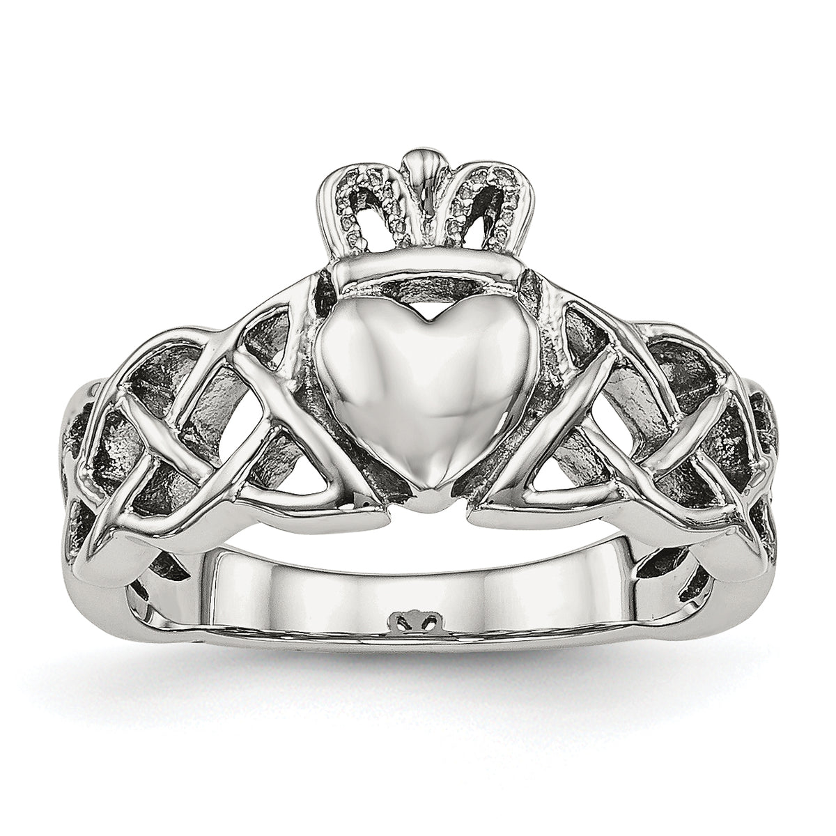 Stainless Steel Polished Claddagh Ring