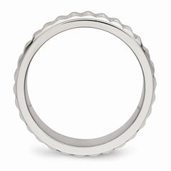 Stainless Steel Polished Studded Ring