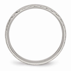 Sophia Jewelers Stainless Steel Criss Cross Wedding Band Polished Finish