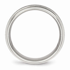 Stainless Steel Brushed and Polished Ridged Edge Ring