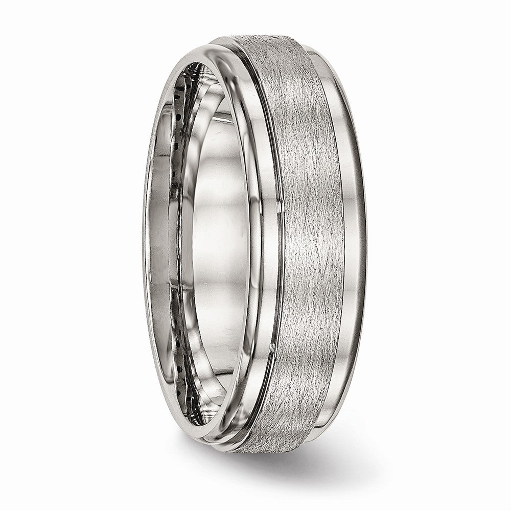 Stainless Steel Brushed and Polished Ridged Edge Ring