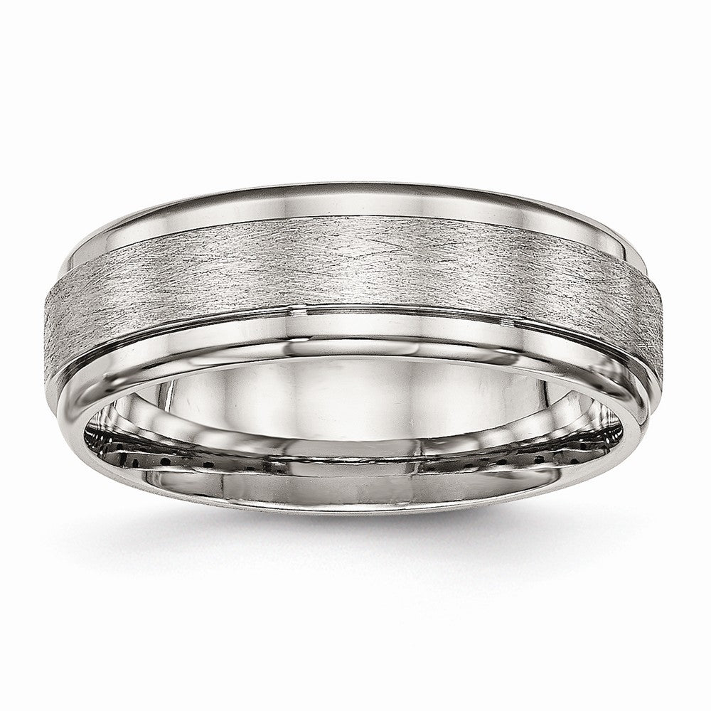 Stainless Steel Brushed and Polished Ridged Edge Ring