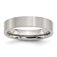 Stainless Steel Flat 5mm Brushed Band