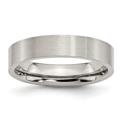 Stainless Steel Brushed 5mm Flat Band