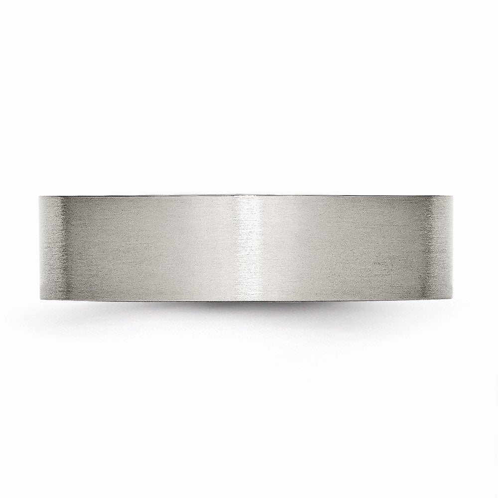 Stainless Steel Flat 6mm Brushed Band