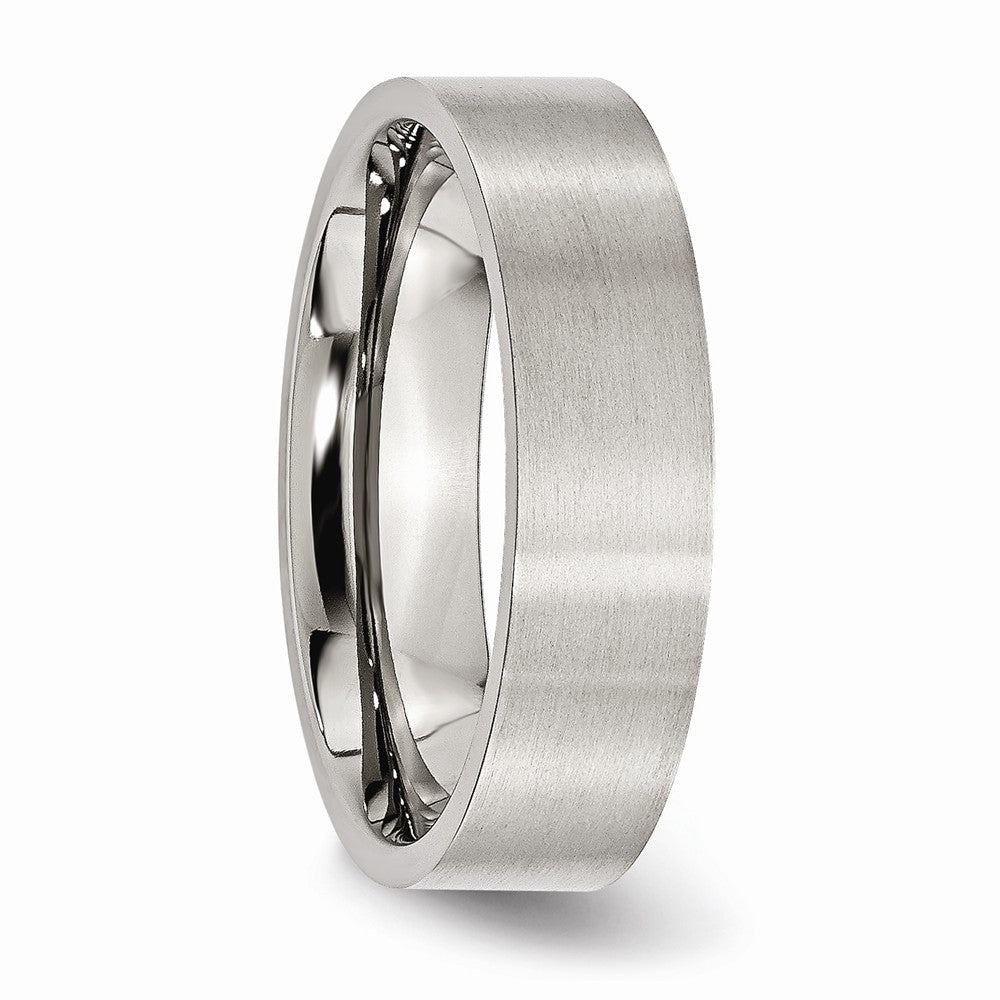 Stainless Steel Flat 6mm Brushed Band