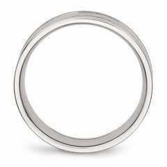 Sophia Jewelers Stainless Steel Wedding Band with Polished & Brushed Finish