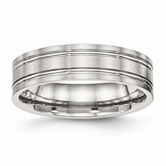 Sophia Jewelers Stainless Steel Wedding Band with Polished & Brushed Finish