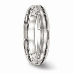 Sophia Jewelers 5mm Stainless Steel Wedding Band Brushed Polished Finish