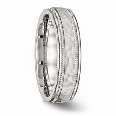 Sophia Jewelers Stainless Steel Polished 6mm Grooved Wedding Band