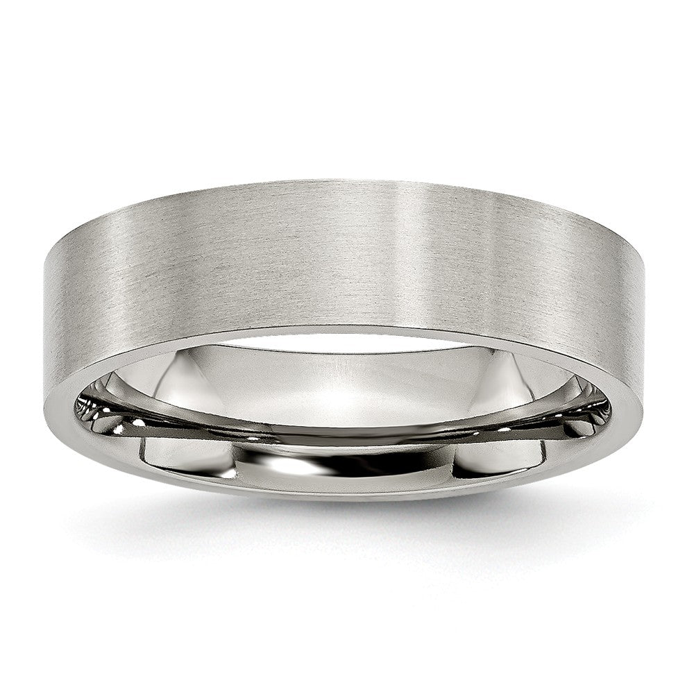 Stainless Steel Flat 6mm Brushed Band