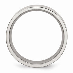 Stainless Steel Flat 8mm Brushed Band